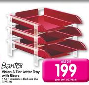 Bantex Vision  Tier Letter Tray With Risers-Per Set