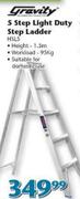 Gravity 5 Step Light Duty Step Ladder