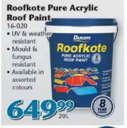 Roofkote Pure Acrylic Roof Paint(16-020)-20Ltr
