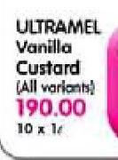Ultramel Vanilla Custard(All Variants)-10X1Ltr