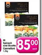  M Spinach And Ricotta Cannelloni-1.5kg Each