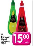 M Dishwash Liquid(All Variants)-750ml Each