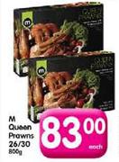 M Queen Prawns 26/30-800g Each