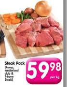 Steak Pack(Rump Tenderised Club & T-Bone Steak)-Per Kg