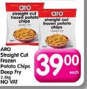 Aro Straight Cut Frozen Potato Chips Deep Fry -2.5Kg Each