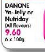 Danone Yo-Jelly Or Nutriday(All Flavours) - 6X100g