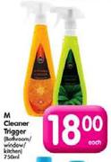 M Cleaner Trigger(Bathroom/Window/Kitchen) - 750ml Each
