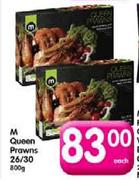 M Queen Prawns 26/30-800g Each