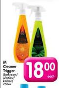 M Cleaner Trigger (Bathroom / Window / Kitchen)-750ml Each