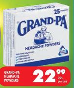 Grand-PA Headache Powders-25's Per Box