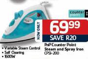 PnP Counter Point Steam And Spray Iron(CPSI-200)