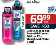 Cool Gear 28Oz Sub Zero With Freezer Stick Or 22Oz Straightwall Water Bottle-Each