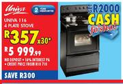 Univa 116 4 Plate Stove
