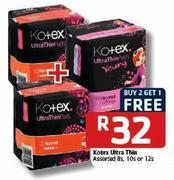 Kotex Ultra Thin-8's, 10's Or 12's