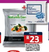 Nature's Garden Country Or Garden Mix Vegetables-1Kg And Get A Pnp No Name Mixed Vegetables-250gm Fr