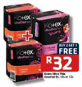 Kotex Ultra Thin Assorted-8's, 10's Or 12's