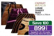 Crossley Rugs Lunar Shaggy Rugs-136cmx210cm Each