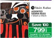 Fetakis Brothers Assorted Sienna Rugs-120cmx170cm Each