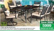 H & H Collection 7 Piece Metro Patio Suite