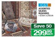 Silkies Runners Assorted-67cm x 210cm Each