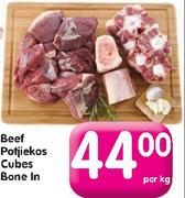 Beef Potjiekos Cubes Bone In-Per Kg