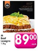 M Beef Lasagne-1.5Kg Each