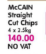 McCain Straight Cut Chips(No Vat)-4X2.5Kg