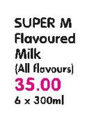 Super M Flovoured Milk(All Flavours)-6x300ml