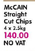 McCain Straight Cut Chips-4x2.5kg Pack