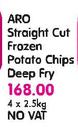 Aro Straight Cut Frozen Potato Chips Deep Fry-4 x 2.5kg