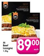 M Beef Lasagne-1.5kg Each