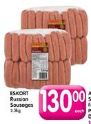 Eskort Russian Sausages-2.5kg Each
