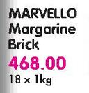 Marvello Margarine Brick-18 x 1kg