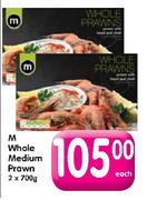 M Whole Medium Prawn-2 x 700gm