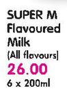 Super M Flavourred Milk(All Flavours)-6x200ml 