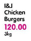 I&J Chicken Burgers-3kg