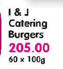 I&J Catering Burgers-60x100G
