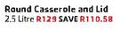 Pyrex Round Casserole And Lid-2.5L