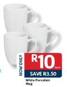 White Porcelain Mug-Each