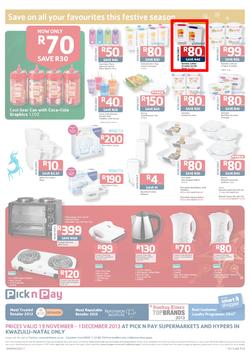 Pick N Pay KZN : Save On All Your Festive Favourites (19 Nov - 1 Dec 2013), page 8