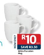 White Porcelain Mug-Each