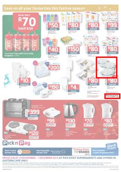 Pick N Pay Eastern Cape : Save On All Your Festive Favourites (19 Nov - 1 Dec 2013), page 8