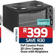 PnP 20Ltr Counter Point Compact Oven With Hotplates-2950W