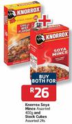 Knorrox Soya Mince 400gm and Stock Cubes 24's