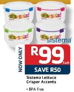 Sistema Lettuce Crisper Accents-Each