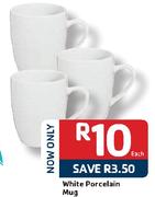 White Porcelain Mug-Each