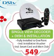DSTV Elsat Single View Decoder+ Dish & Installation