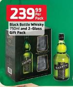 Black Bottle Whisky-750ml And 2-Glass Gift Pack