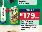 Buy Collison's Brandy-750ml And Get Liqui-Fruit Cranberry-1Ltr Free