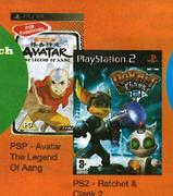 PSP-Avatar The Legend Of Aang Or PS2-Ratchet & Clank 2-2 Nos